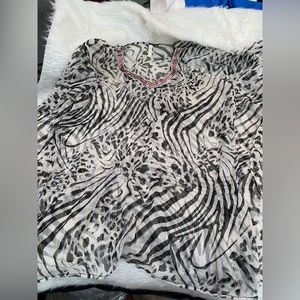Swim Coverup Zebra Print